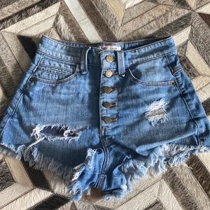GUESS High Waisted Jean Shorts